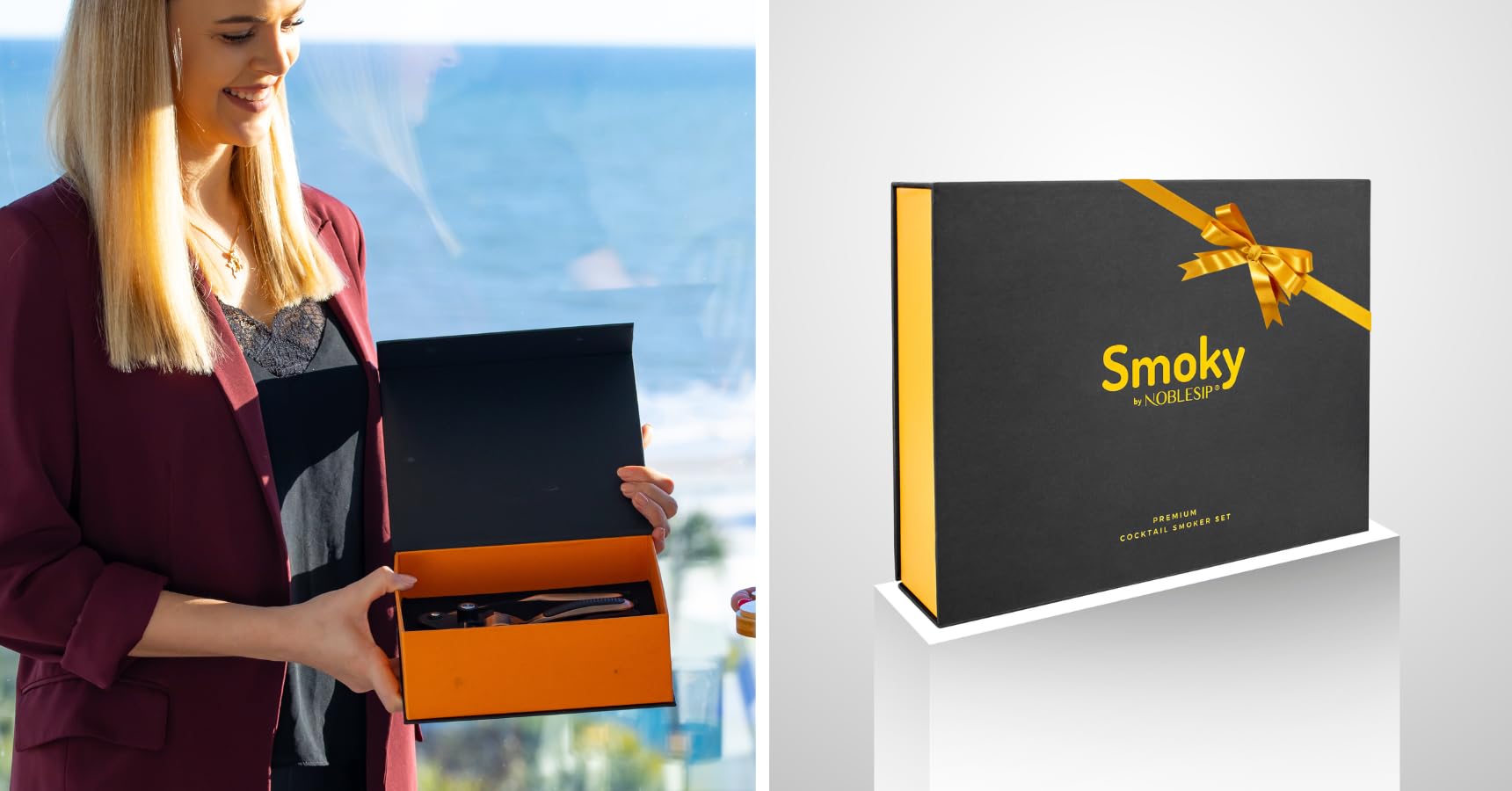 NOBLESIP Ahumador Kit: contenedores de madera para almacenar chips y aromas.