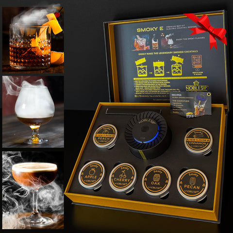 NOBLESIP Ahumador Kit: encendido automático en azul para humo sin llama.
