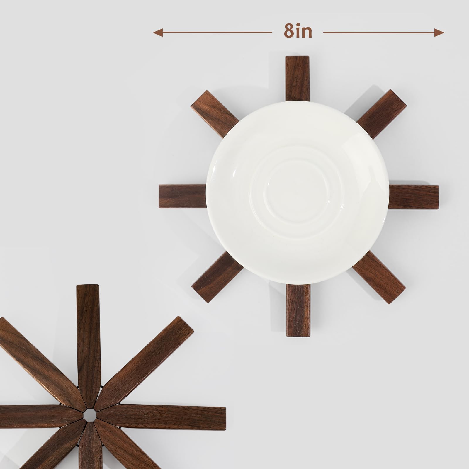 Trivets Nogal Negro: protege tu mesa durante comidas y reuniones.