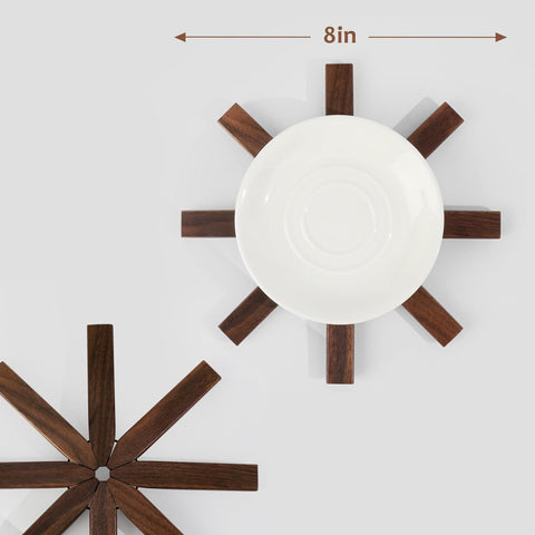 Trivets Nogal Negro: protege tu mesa durante comidas y reuniones.