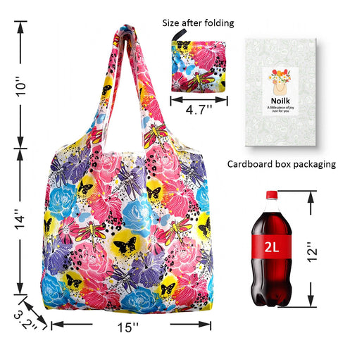 Noilk bolsas con asas largas para un traslado cómodo de la compra diaria.