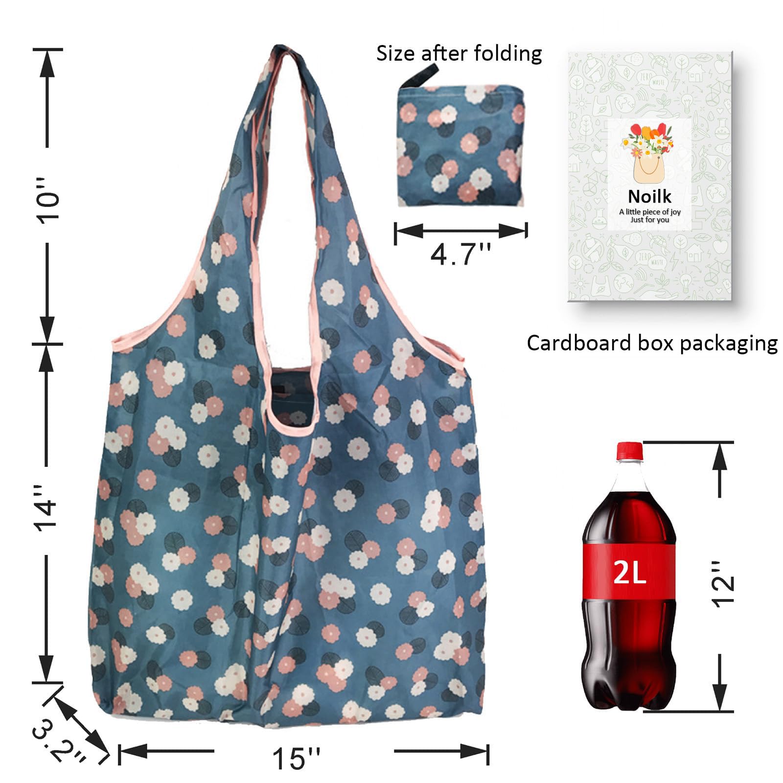 Noilk bolso bohemio grande en colores vivos para compras diarias.
