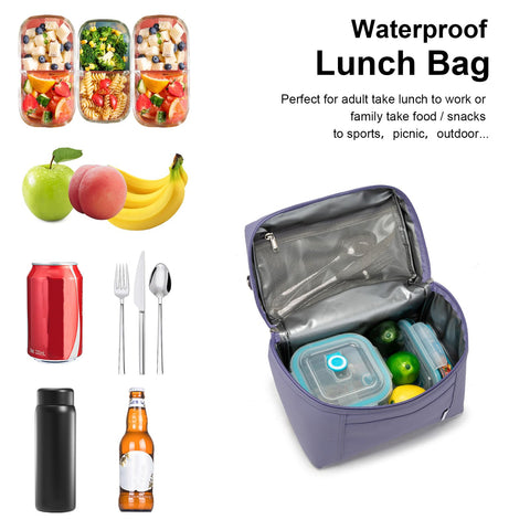 NOL bolsa de almuerzo aislada rosa claro, capacidad adecuada para comida y bebidas.