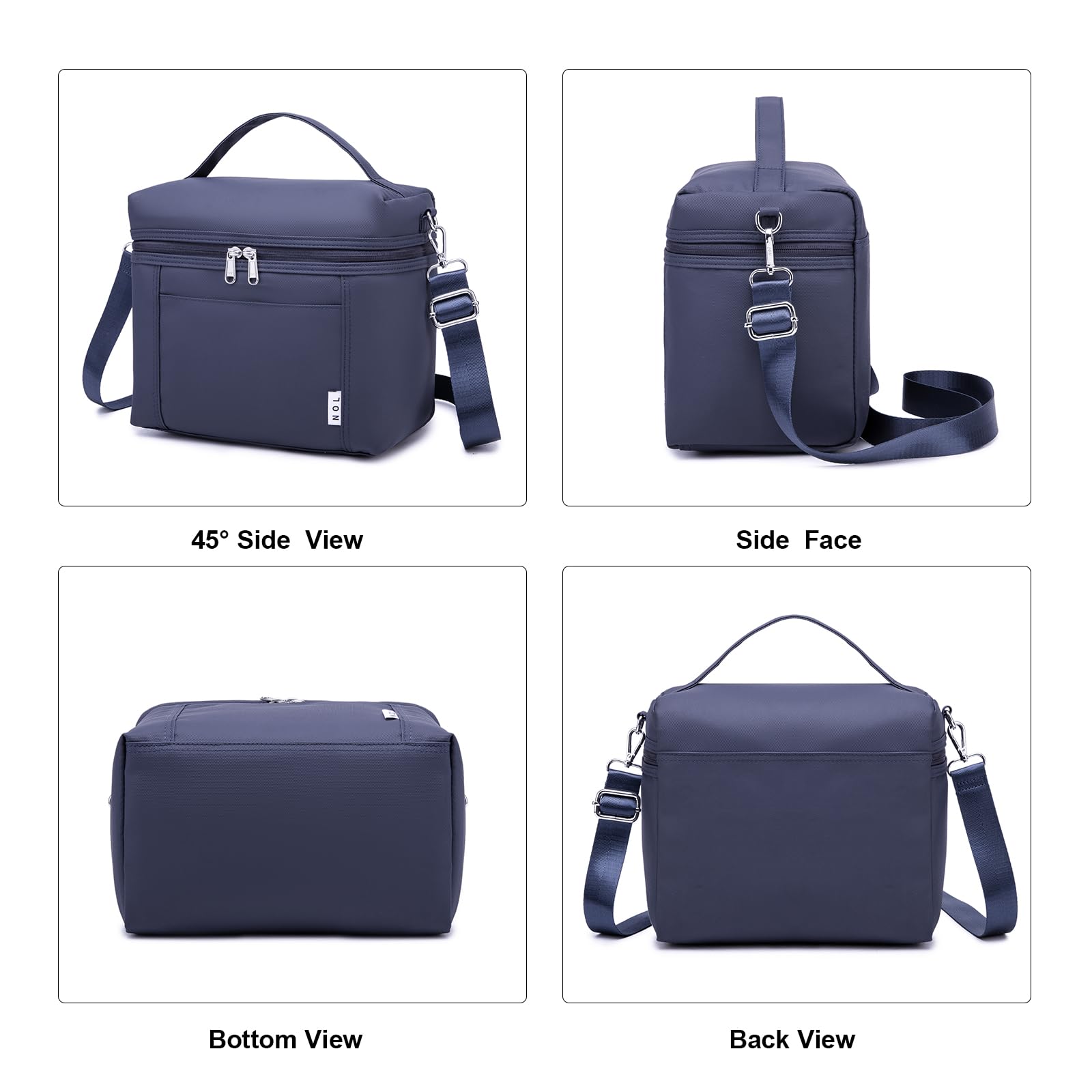 NOL bolsa de almuerzo navy, diseño ligero perfecto para viajes