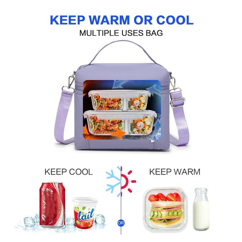 NOL bolsa de almuerzo con nylon impermeable y asa superior para transporte cómodo