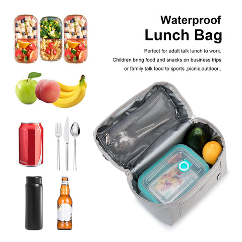 NOL bolso de almuerzo diseño versátil con asa superior y correa ajustable.