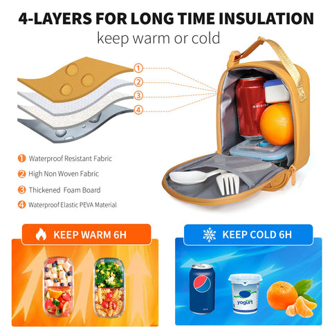 NOL Natural Organic Lifestyle bolsa-almuerzo bolsillo interno: guarda utensilios de forma ordenada
