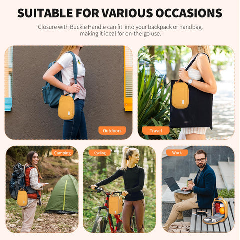 NOL Natural Organic Lifestyle bolsa-almuerzo impermeable nylon: resistente y fácil de limpiar