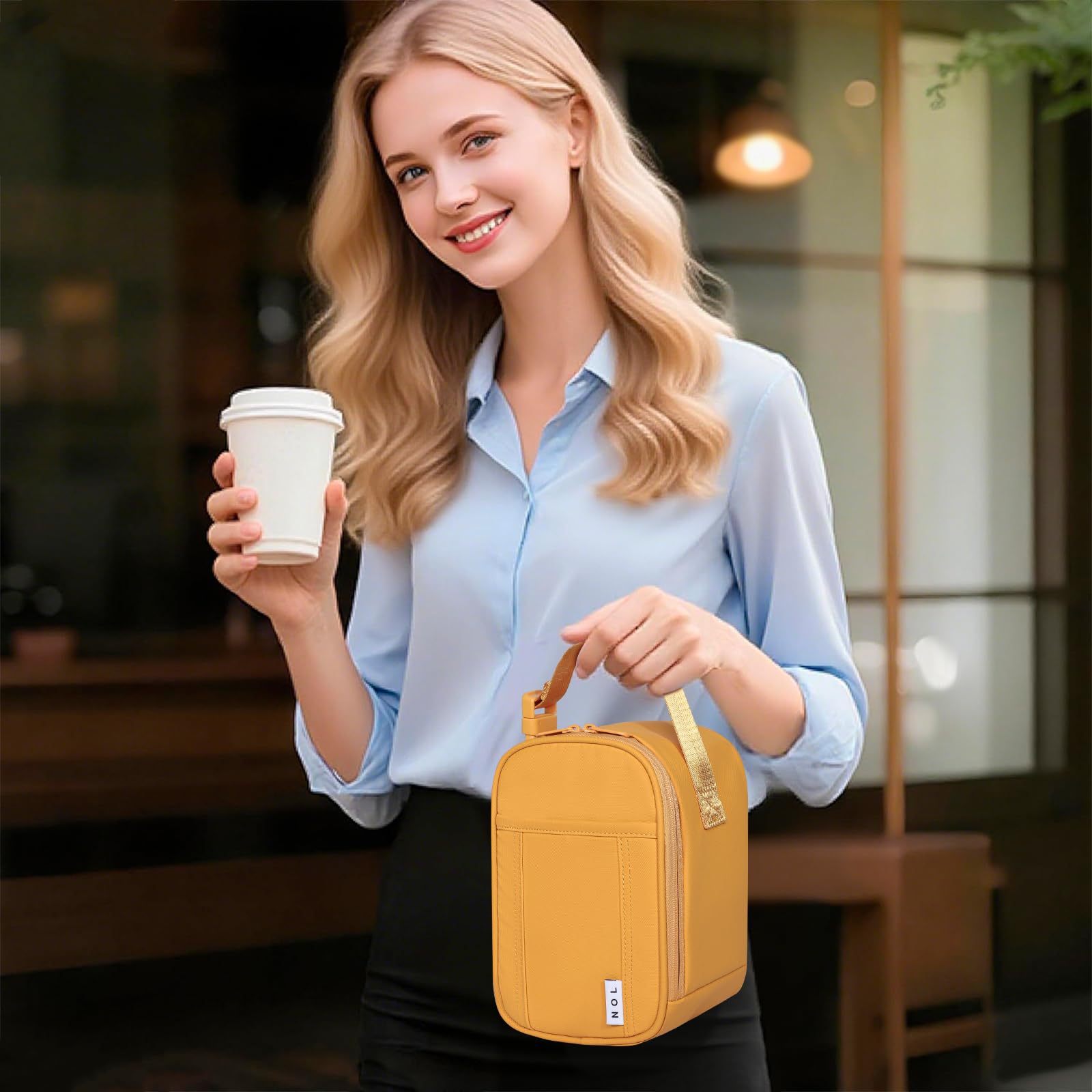 NOL Natural Organic Lifestyle bolsa-almuerzo limpieza fácil: tela impermeable se limpia con un paño