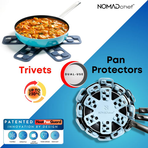 NOMADCHEF soportes silicona alta resistencia para uso en calor extremo.