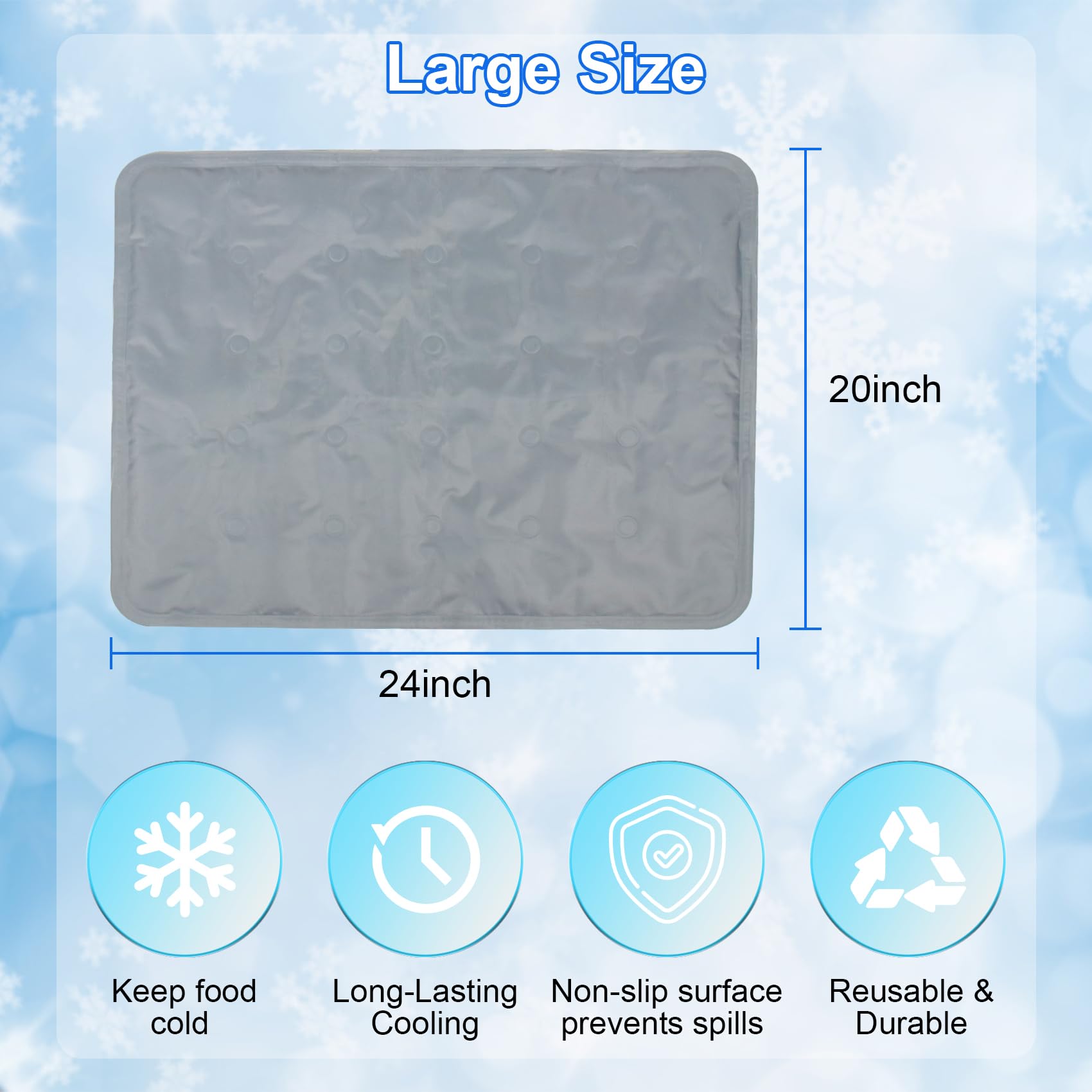NomadSphere: almohadilla de hielo grande para bandejas y tablas de queso