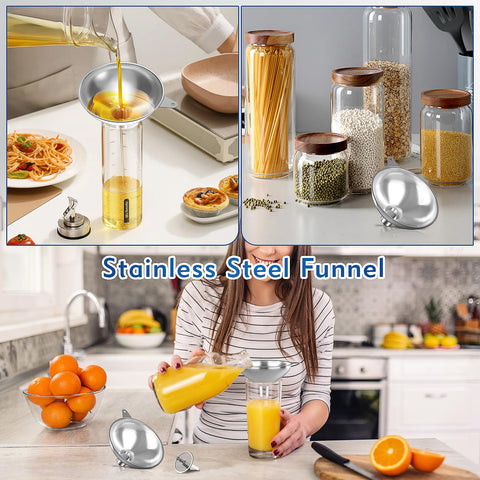 Nomatox embudo con mango ergonómico para agarre firme al verter.