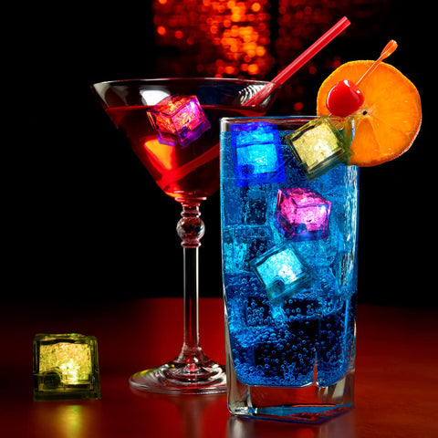 Nonley cubos hielo LED reutilizables para fiestas y decoraciones