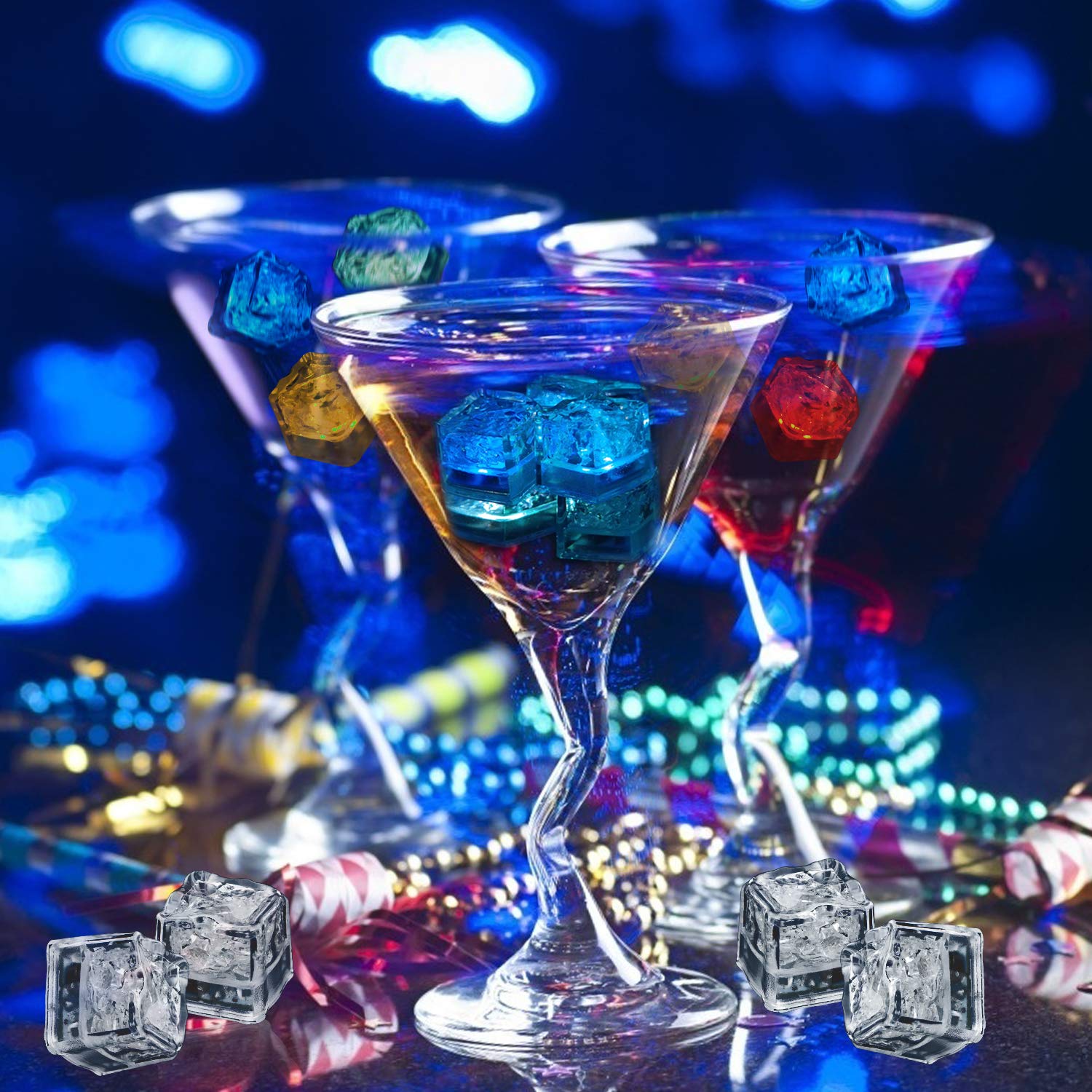 Nonley cubos LED activados por agua iluminan al servir bebidas