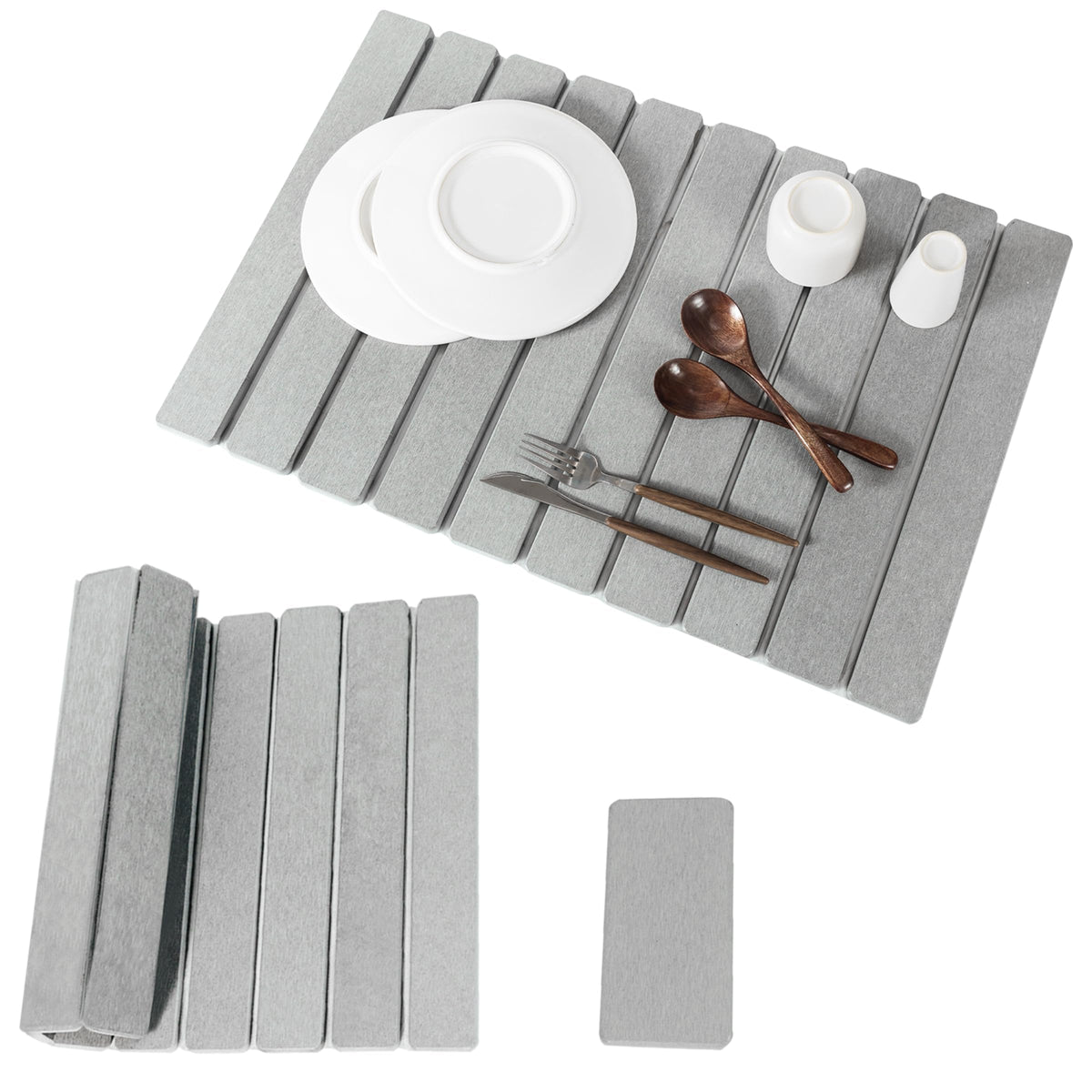 Nookawoo alfombrilla de secado piedra 24x16 para encimeras, absorbe agua rápidamente.