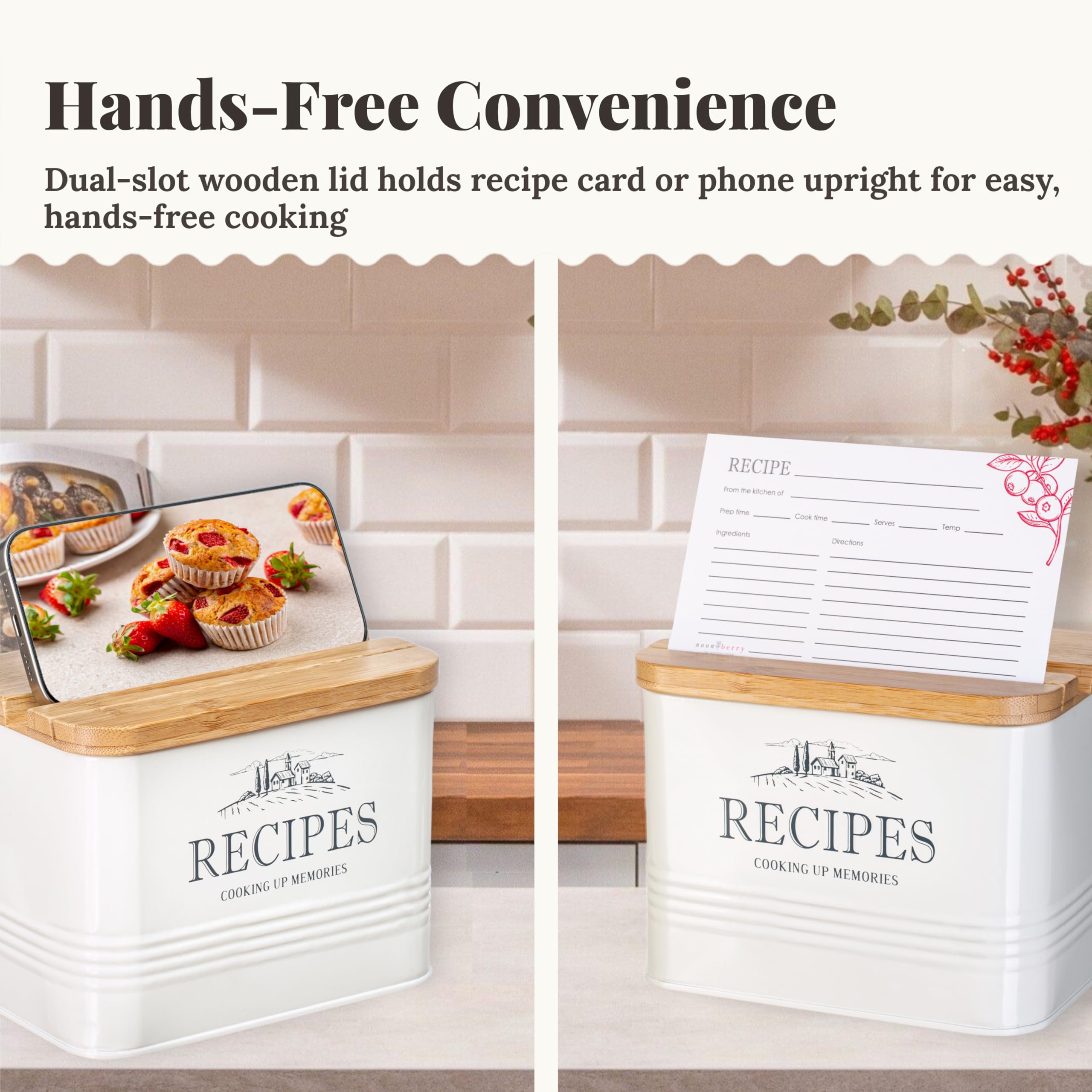 noonberry separadores etiquetados para organizar recetas por tipo