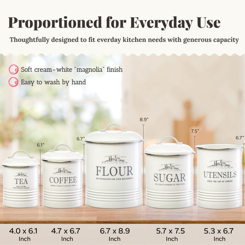 noonberry contenedor té crema Magnolia protege el aroma y la frescura