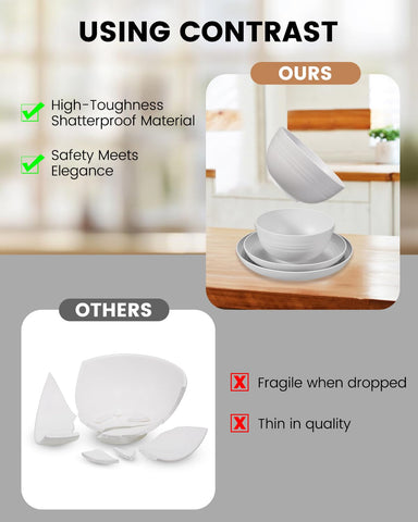 NoorooCare diseño sostenible, material de fibra de trigo seguro para la familia.