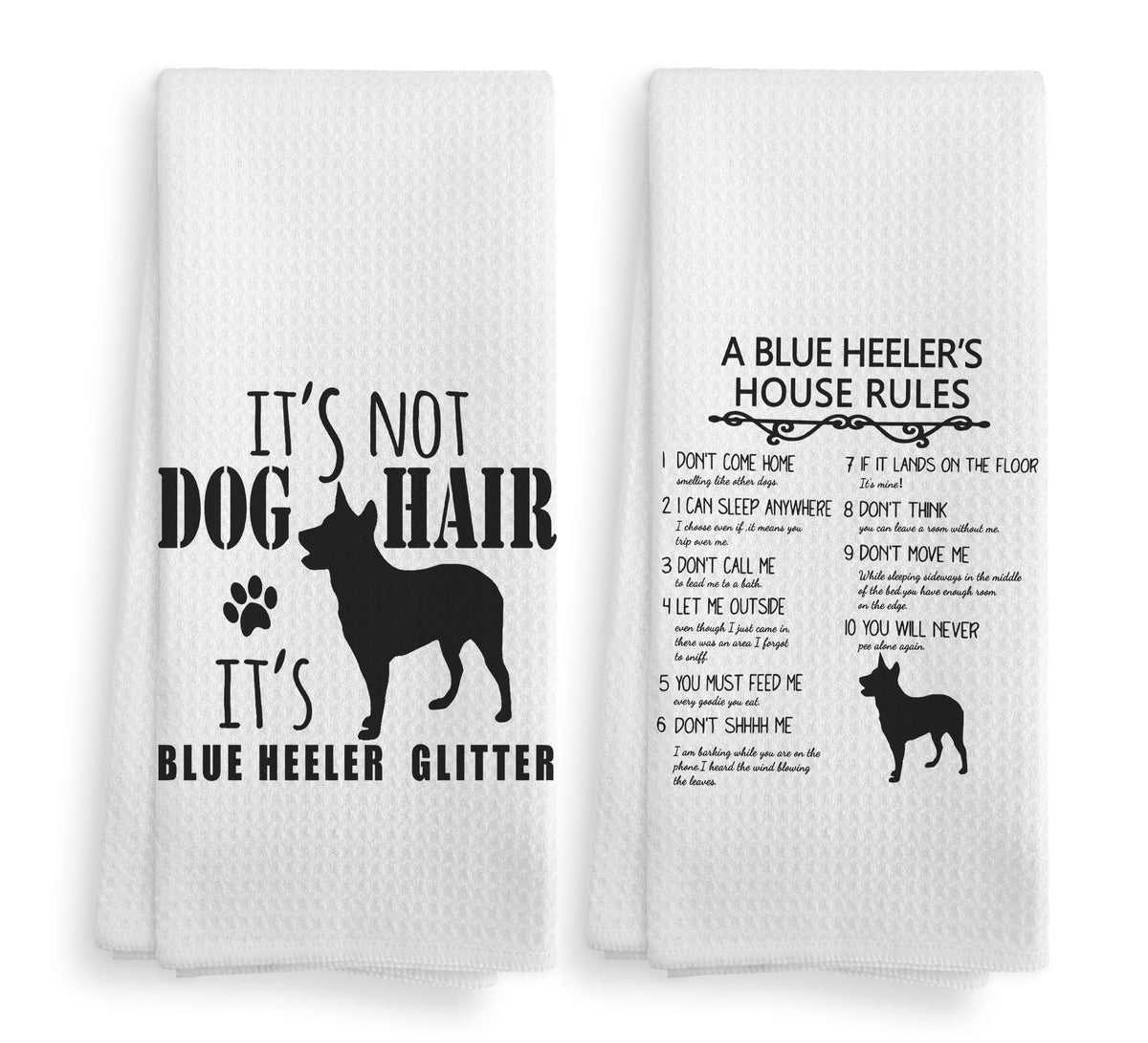 NOQL toallas de cocina con diseño de perro azul australiano para secar manos.