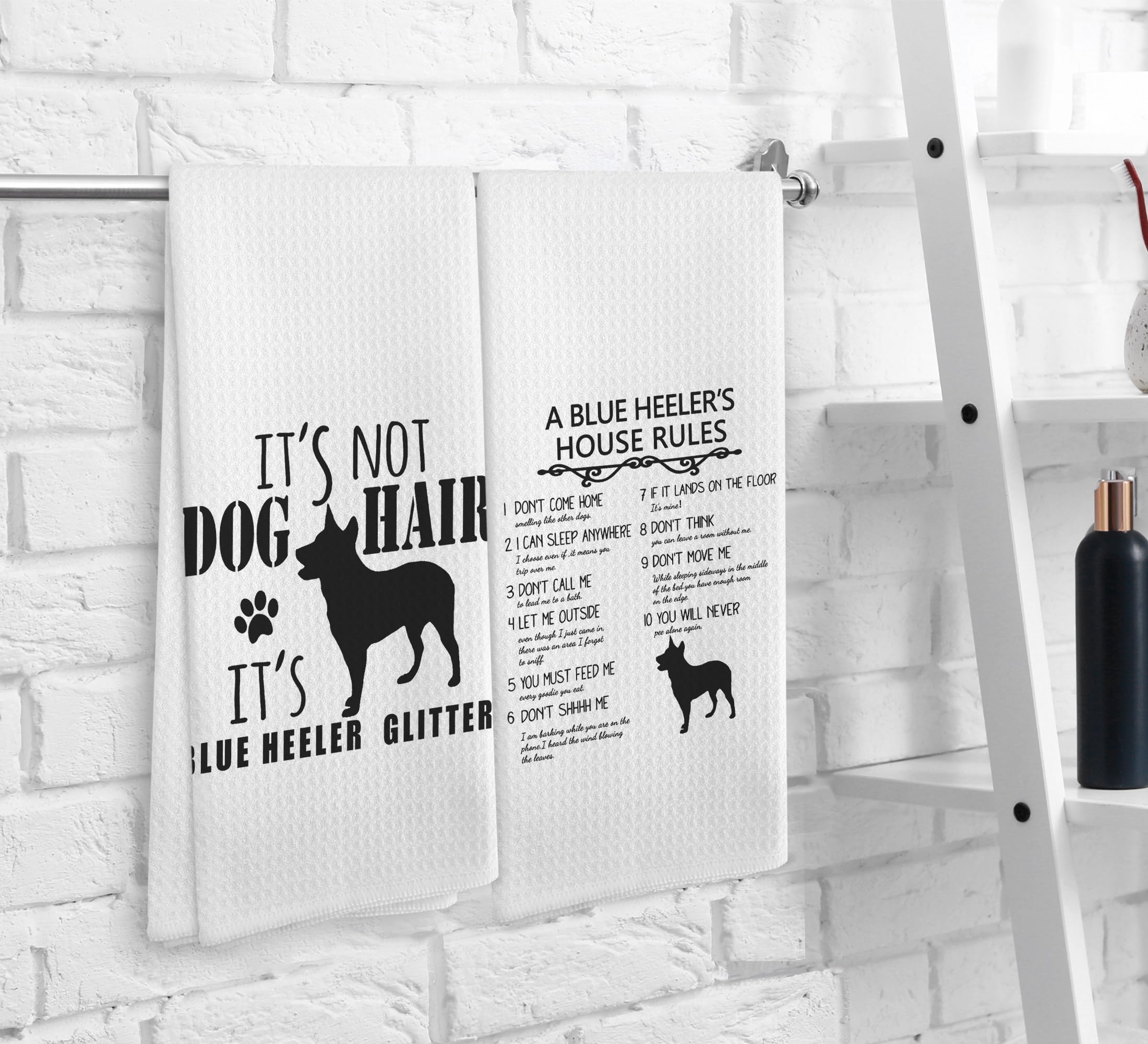 NOQL toallas decorativas con perro azul australiano para decoración de la cocina.