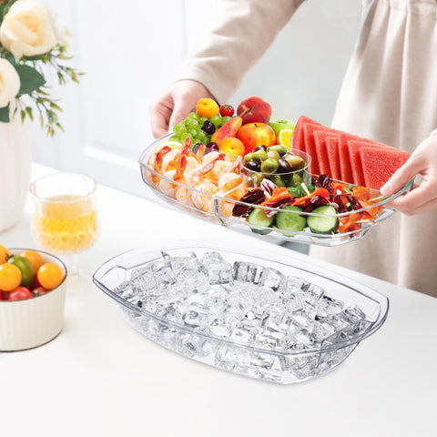 Norar bandeja de fruta con nivel triple para fiestas