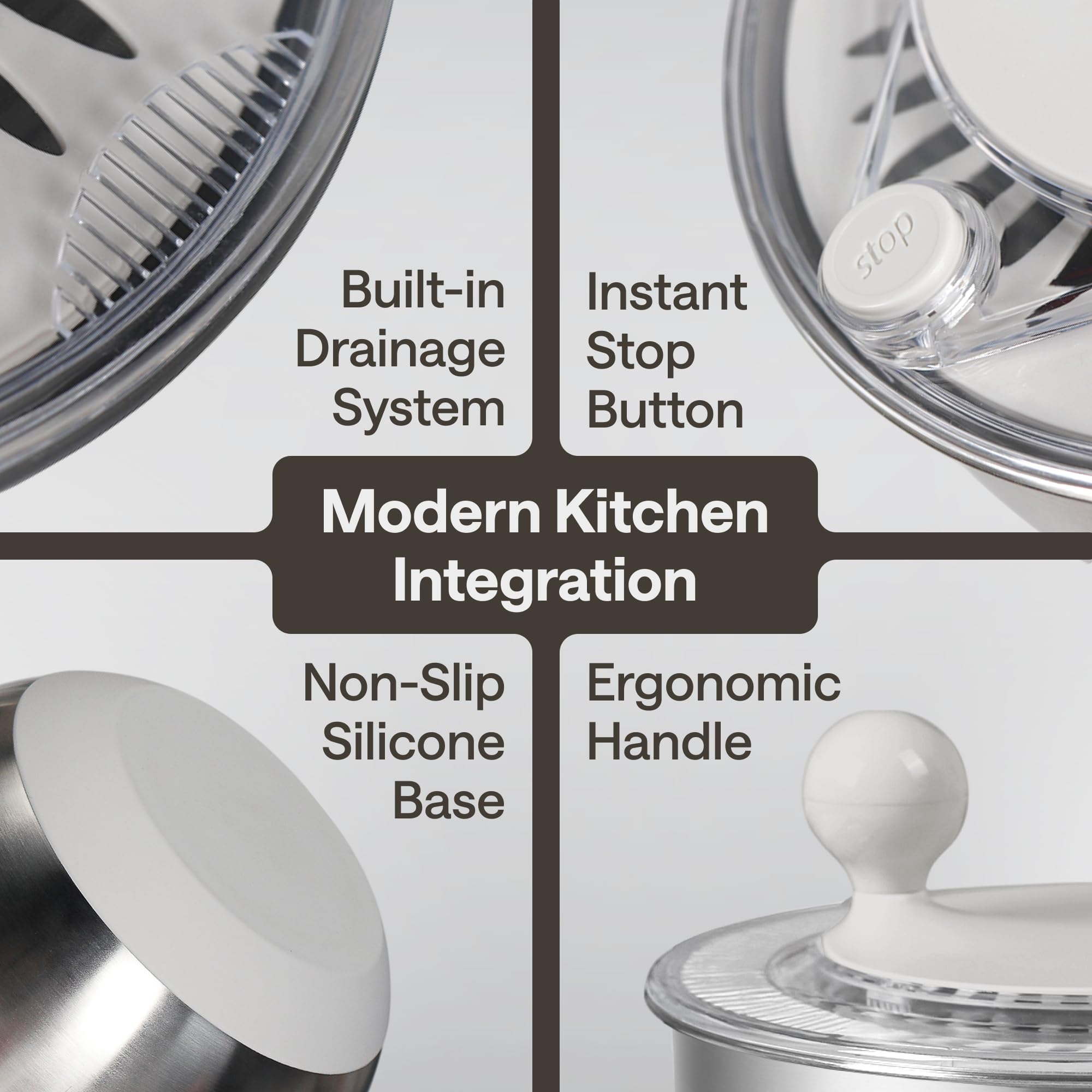 NORDELLE interior de 5,3 qt en crema blanco para porciones generosas de ensaladas.