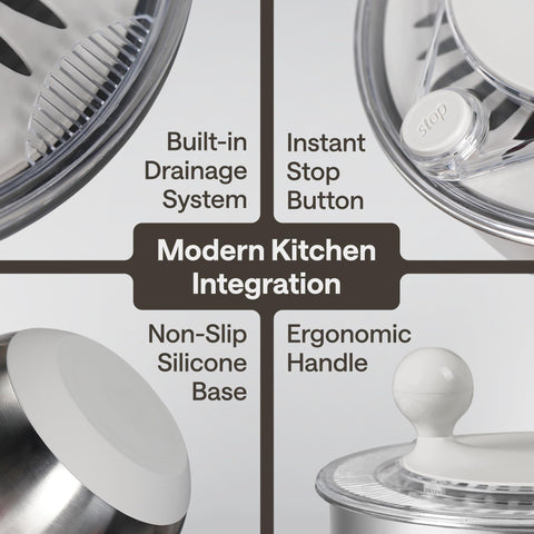 NORDELLE interior de 5,3 qt en crema blanco para porciones generosas de ensaladas.
