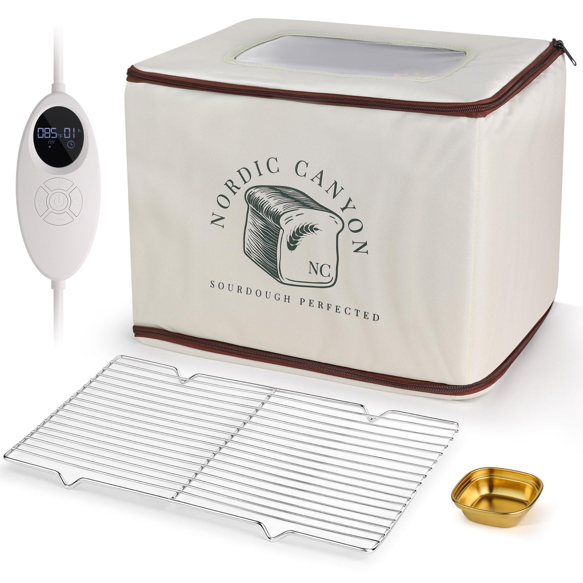 Nordic Canyon caja de fermentación para pan con ventana clara para ver el levado