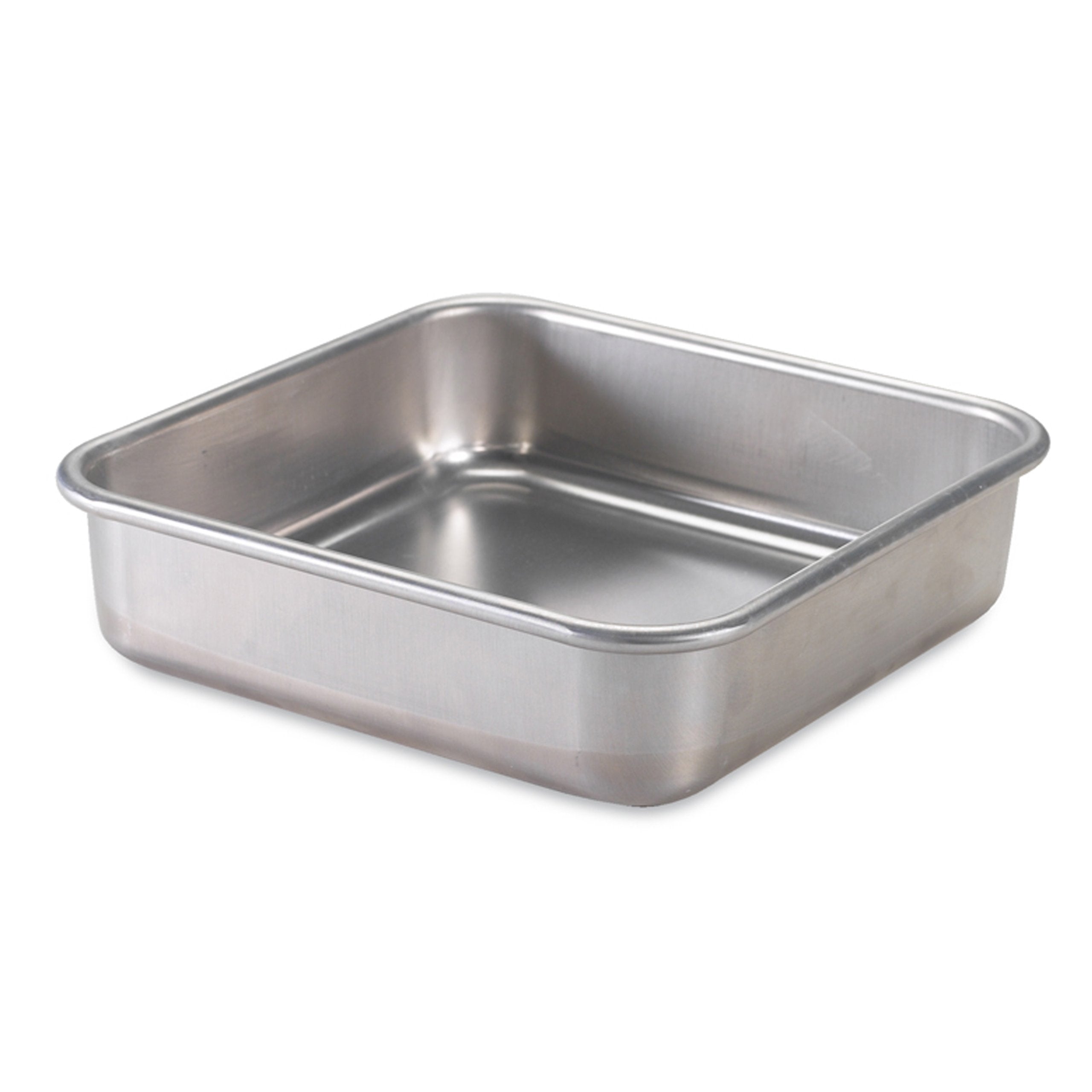 Nordic Ware bandeja cuadrada de aluminio natural 9x9, ideal para hornear.