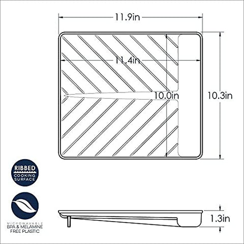 Nordic Ware bandeja grande para tocino, capacidad para varias porciones.