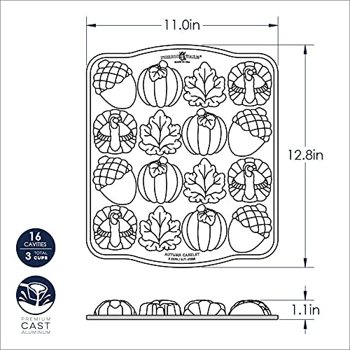Nordic Ware Dieciséis cavidades para porciones uniformes en cada horneada