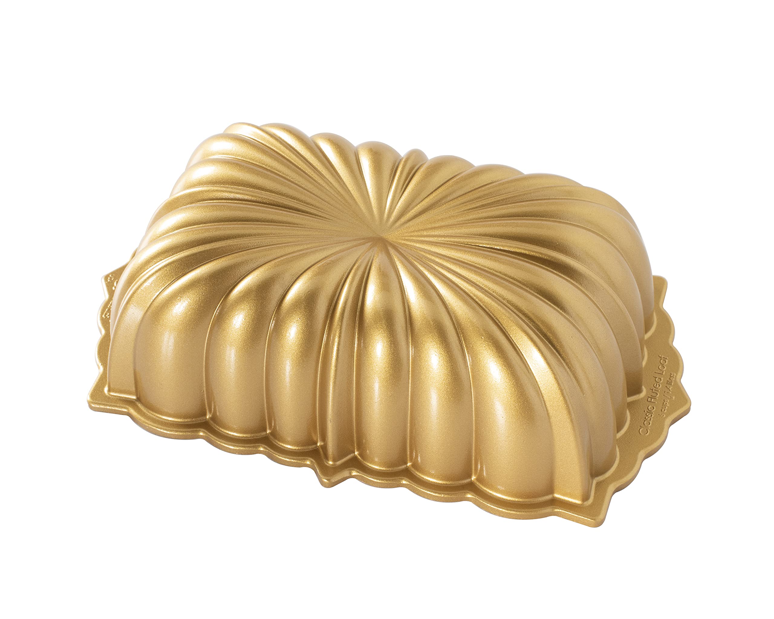 Nordic Ware moldeo Bundt clásico en dorado, ideal para pasteles.
