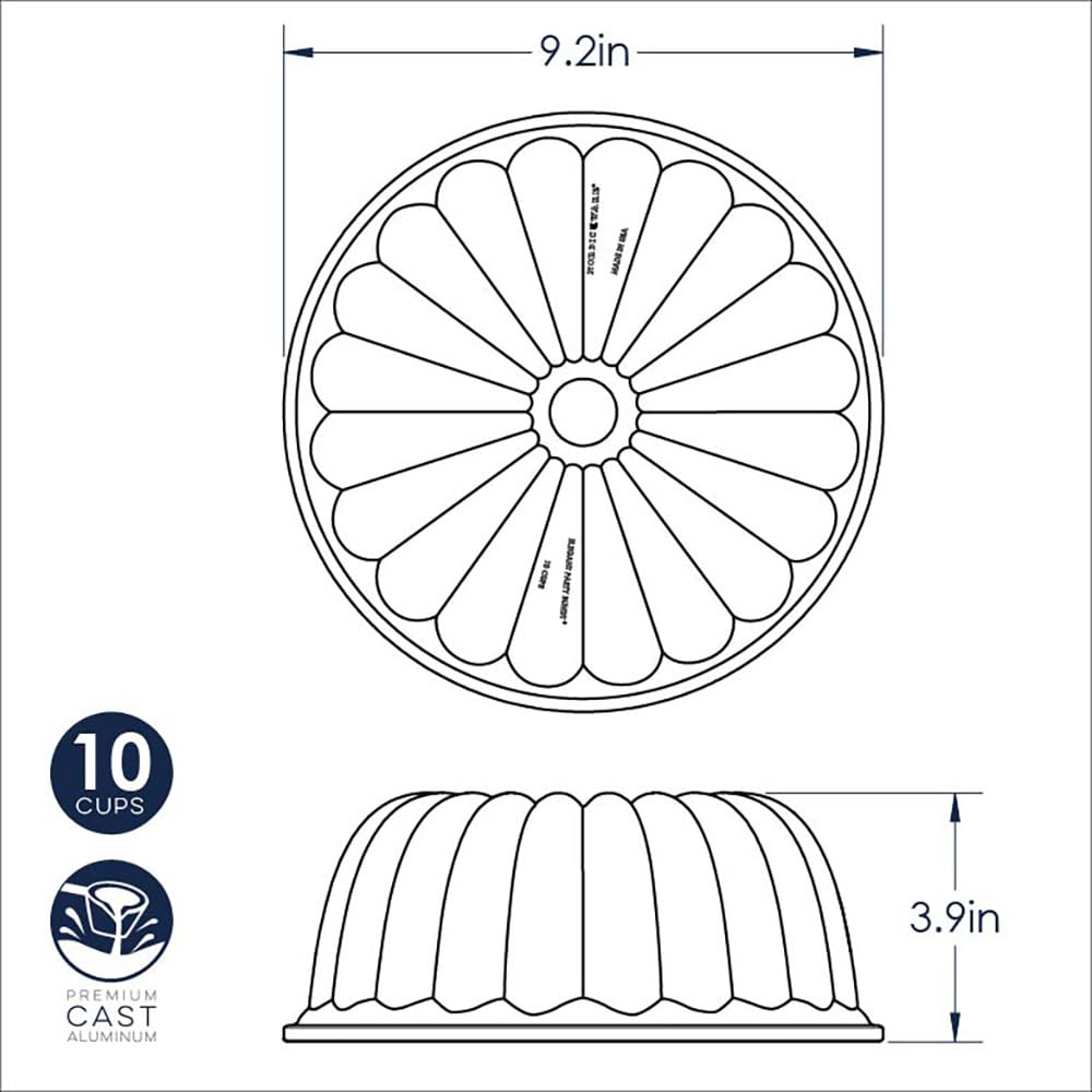 Nordic Ware Molde Bundt: ideal para ocasiones especiales gracias a su diseño en remolino.