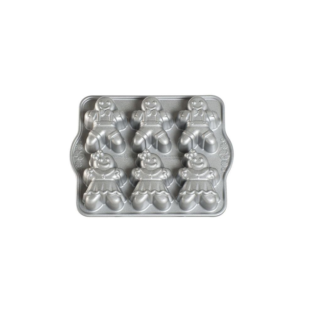 Nordic Ware molde para pan de jengibre con figuras de niños, desmolde cómodo.