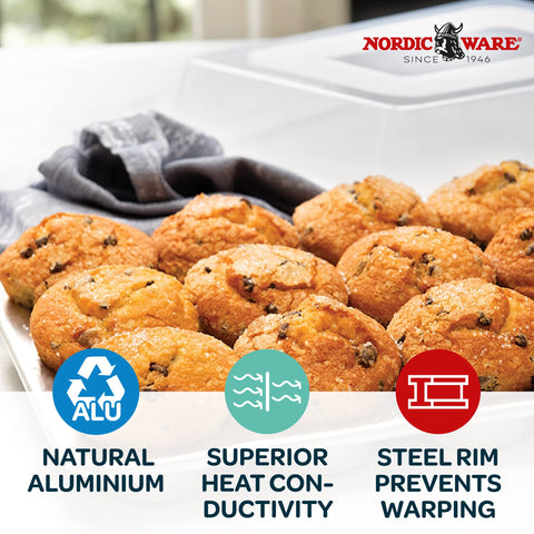 Molde de aluminio Nordic Ware Naturals para hornear uniforme