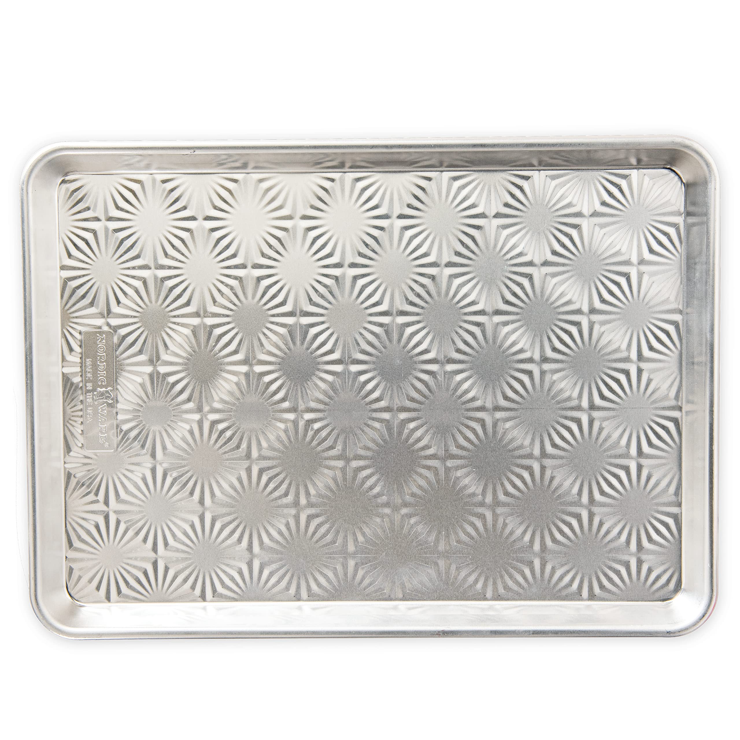 Nordic Ware Naturals bandeja rectangular con patrón estrella exterior para hornear uniforme