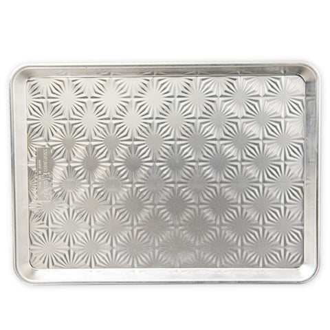 Nordic Ware Naturals bandeja rectangular con patrón estrella exterior para hornear uniforme