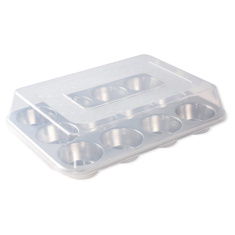 Nordic Ware Naturals: molde muffins 12 cavidades para hornear uniforme