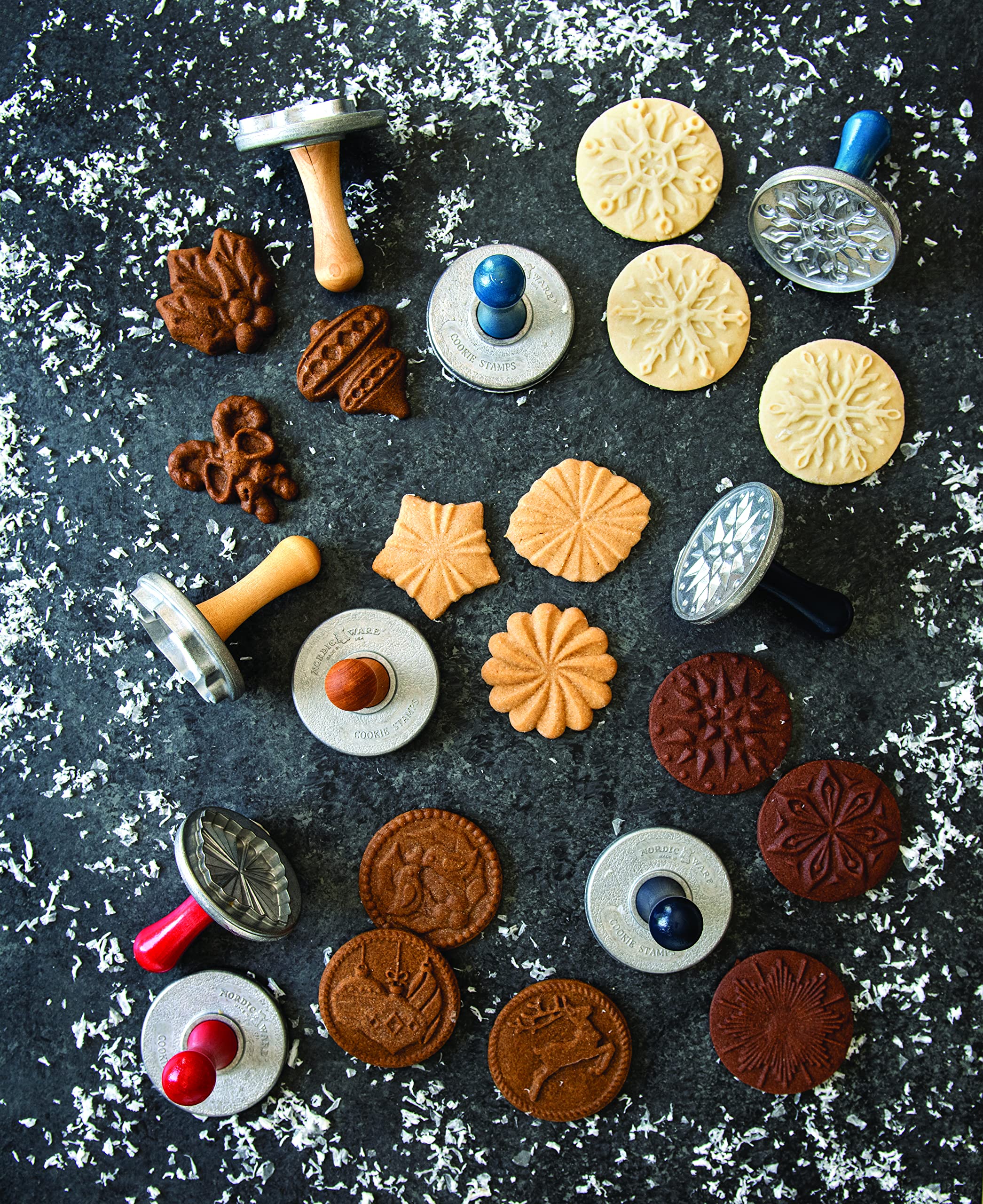 Regalo navideño: juego de estampas Nordic Ware para repostería.