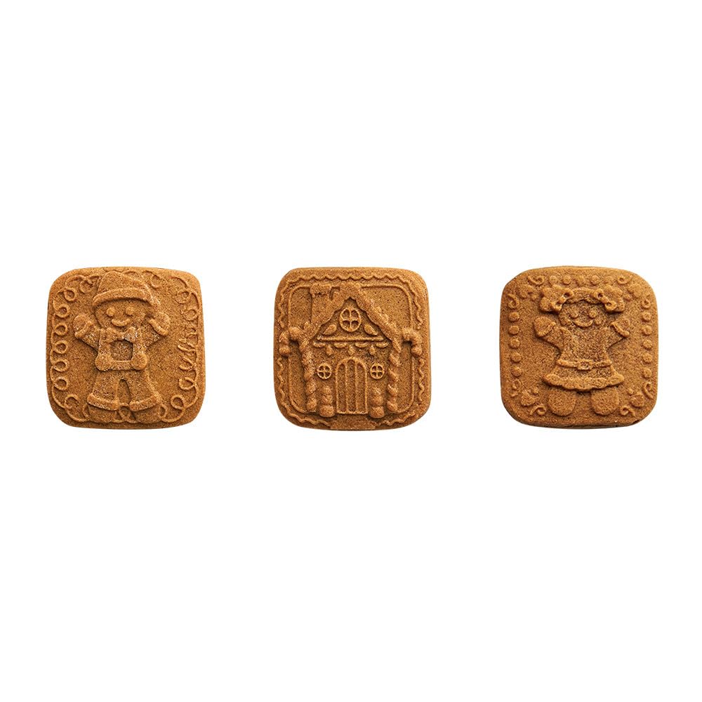 Nordic Ware estampa casa de jengibre, detalles festivos en cada galleta.