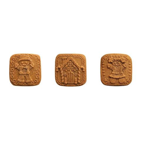 Nordic Ware estampa casa de jengibre, detalles festivos en cada galleta.