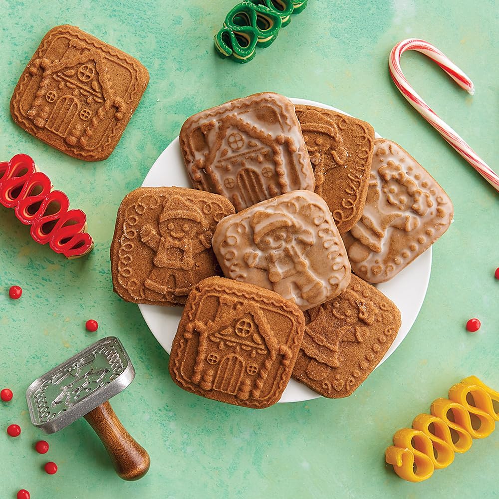 Nordic Ware estampa jengibre niño, ideal para figuras navideñas.
