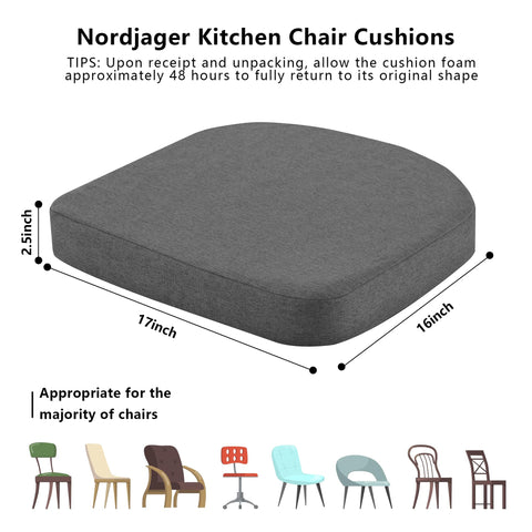Nordjager cojín universal 16x17x2,5 pulgadas para oficina y comedor.
