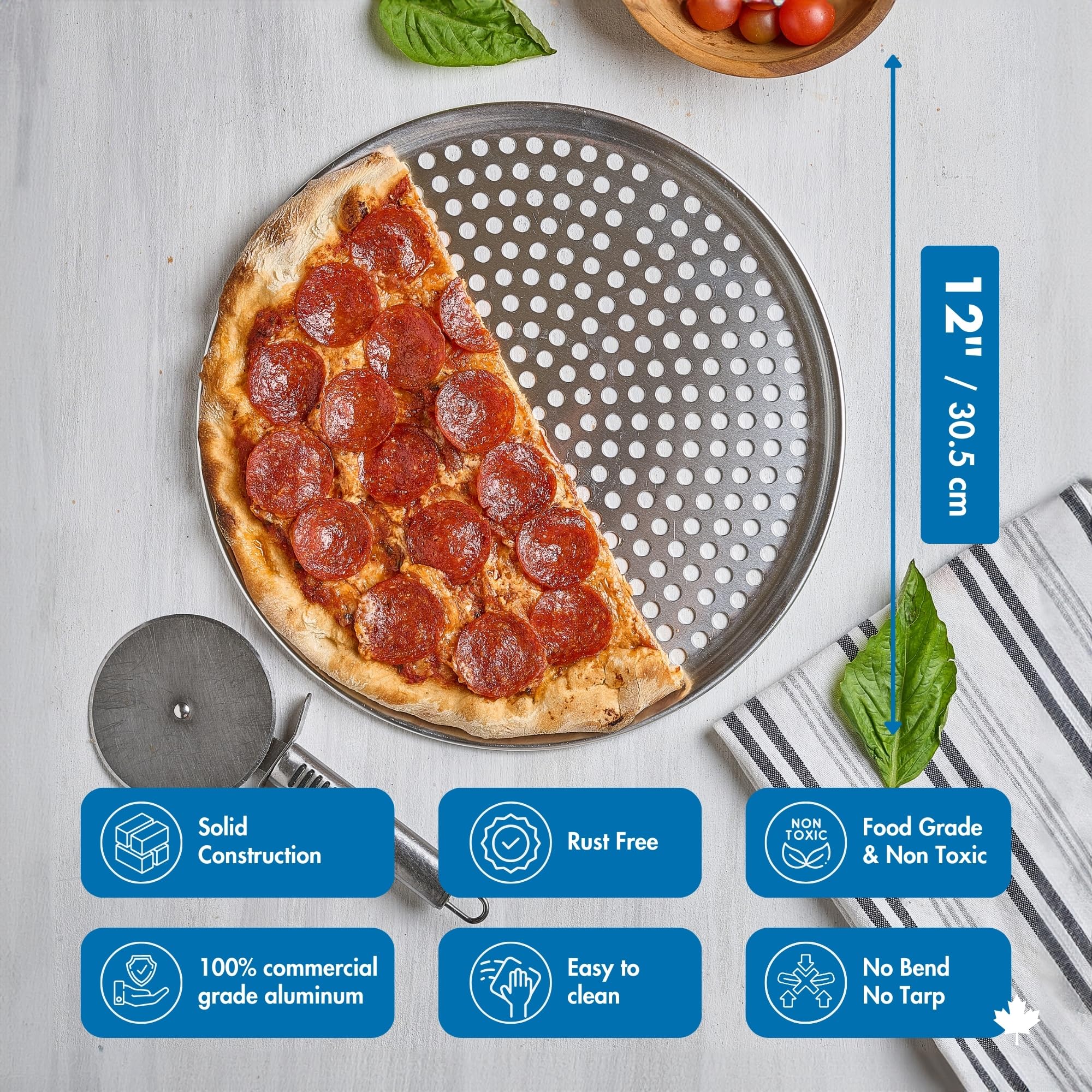 Norjac bandeja para congelados conserva crujiente al hornear pizzas congeladas