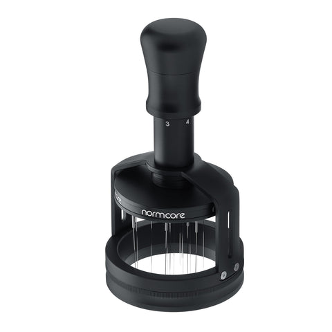 Normcore aguja concéntrica 58mm V3, frente, distribución uniforme para extracciones consistentes.