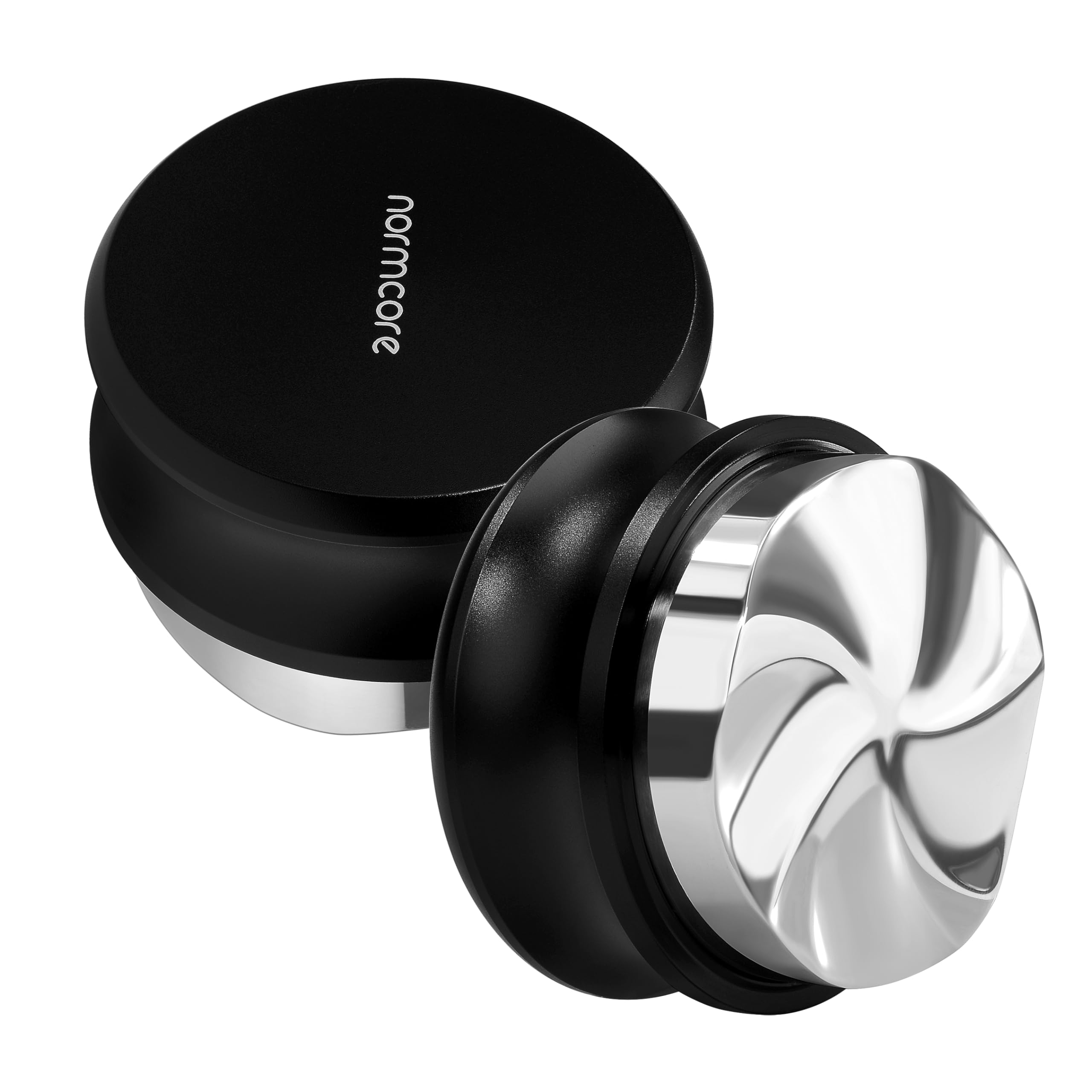 Normcore distribuidor gravedad 58,5 mm, base de 5 hojas, nivelado para extracción uniforme.