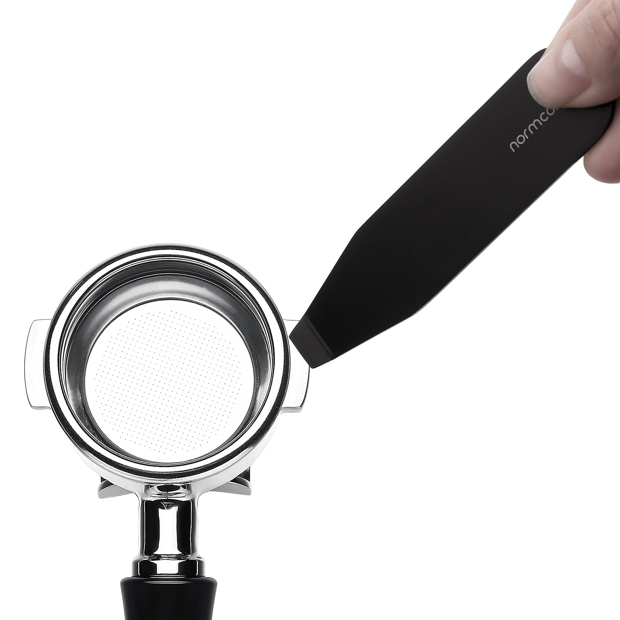 Normcore mango ergonómico facilita retirada rápida sin rayar el portafiltro