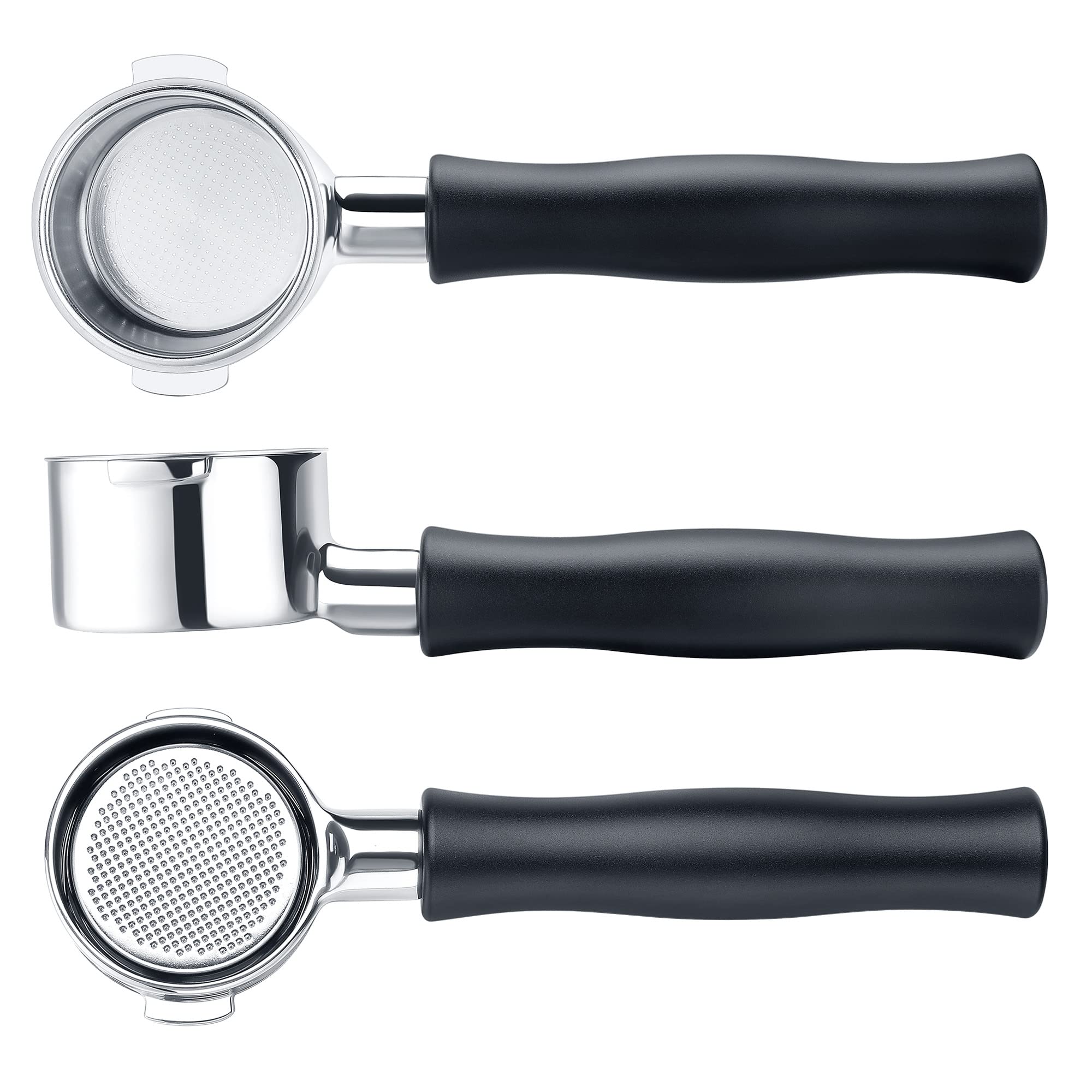 Normcore portafiltro desnudo 51 mm para Delonghi, facilita observar la extracción.