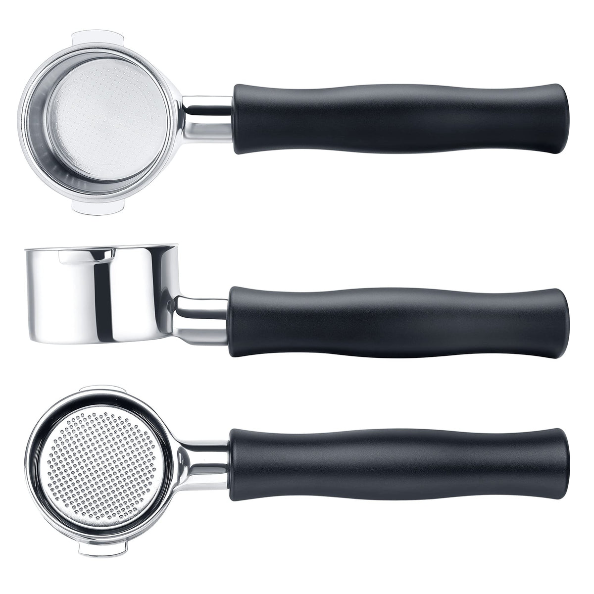 Normcore portafiltro desnudo 51 mm para Delonghi, facilita observar la extracción.