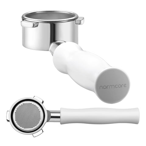 Portafiltro desnudo 54mm Normcore frente, ideal para observar la extracción